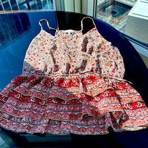 Spaghetti-strap camisole with ruffled trim